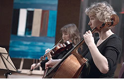 String Quartet performing at Gillian Lever Seven Last Words exhibition